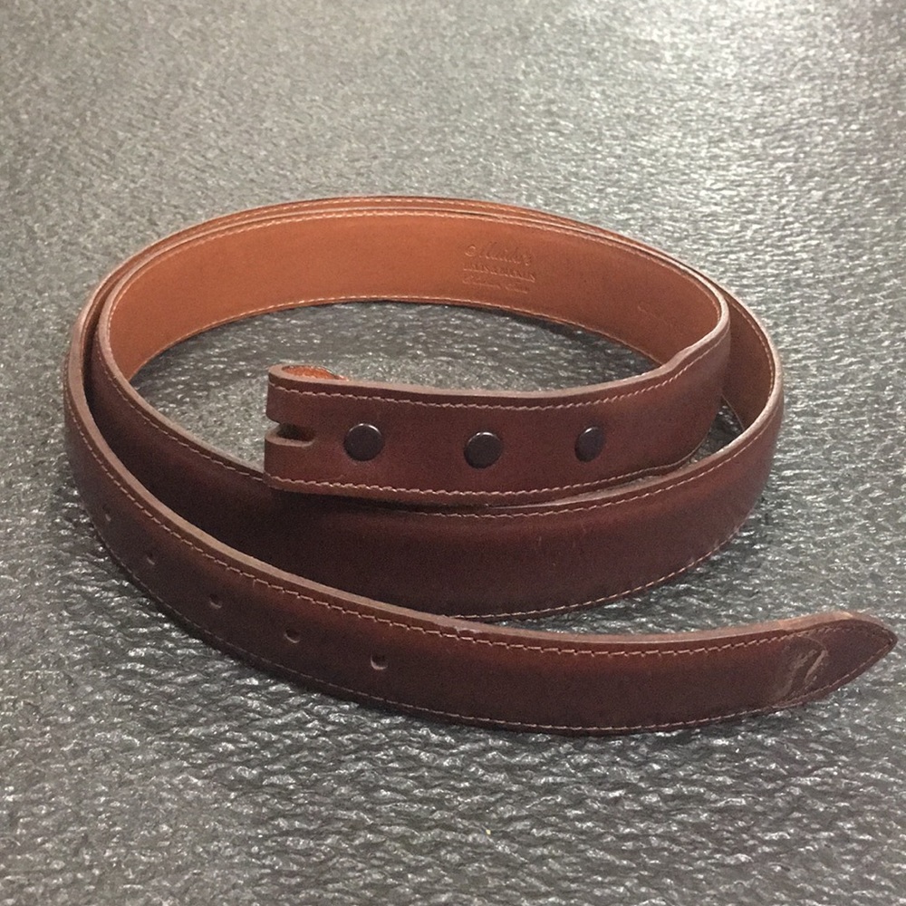 Handcrafted Calfskin NEW Maida's Luxury Mens/Unisex Brown Leather Belt - Size 44 - Picture 14 of 16